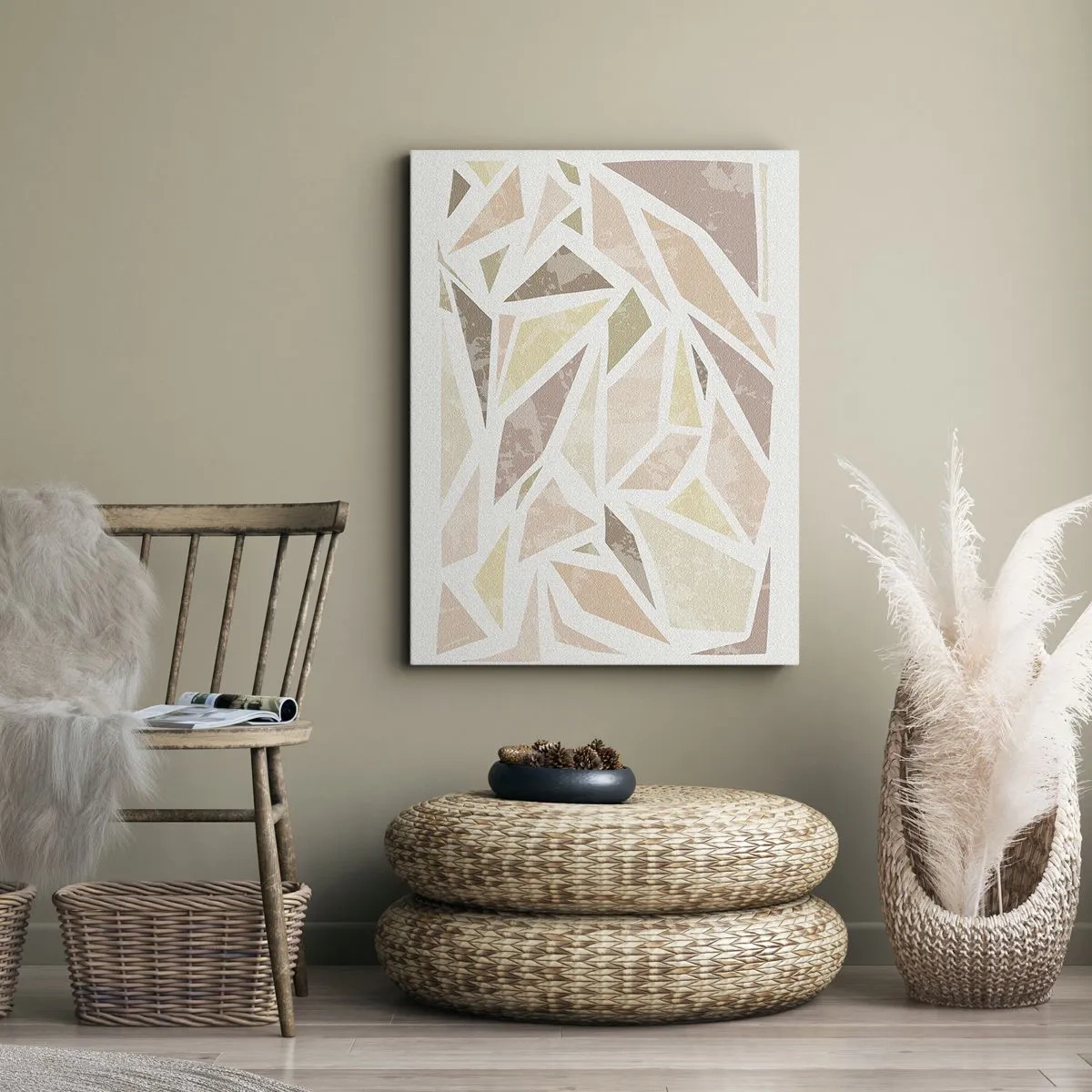 Obraz na plátne - Kompozícia: vitráž - 65x120 cm