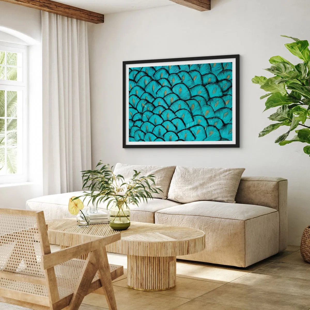 Plagát v čiernom ráme - Veľká slávnosť peria - 40x30 cm