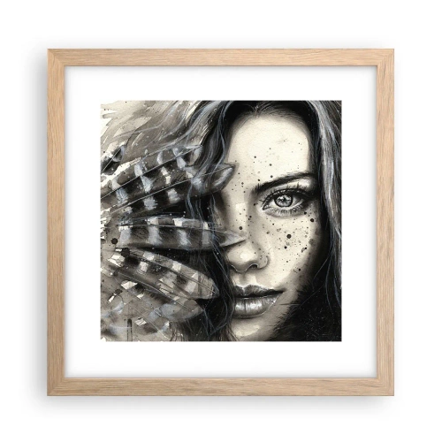 Plagát v ráme zo svetlého duba - Divoká krása - 30x30 cm