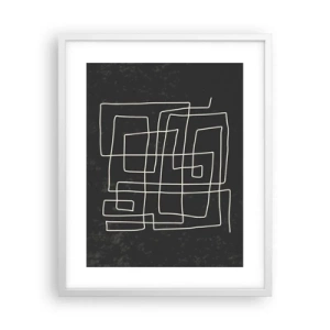 Plagát v bielom ráme - Nie je to tak jednoduché - 40x50 cm