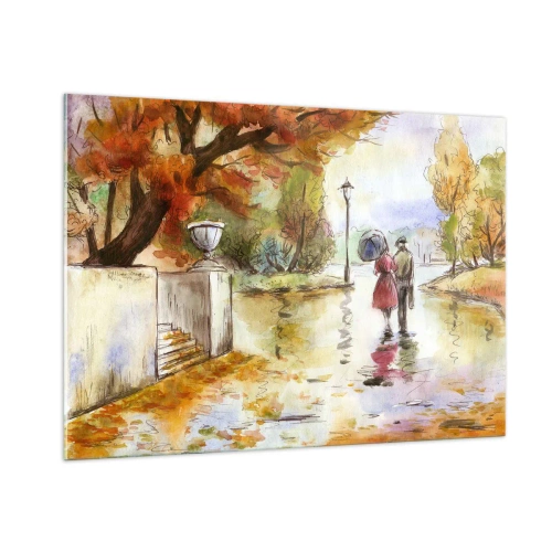 Obraz na skle - Romantická jeseň v parku
- 100x70 cm