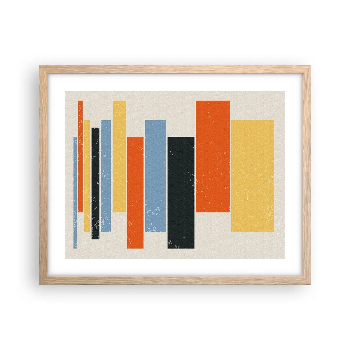 Plagát v ráme zo svetlého duba - Záznam hudby - 50x40 cm