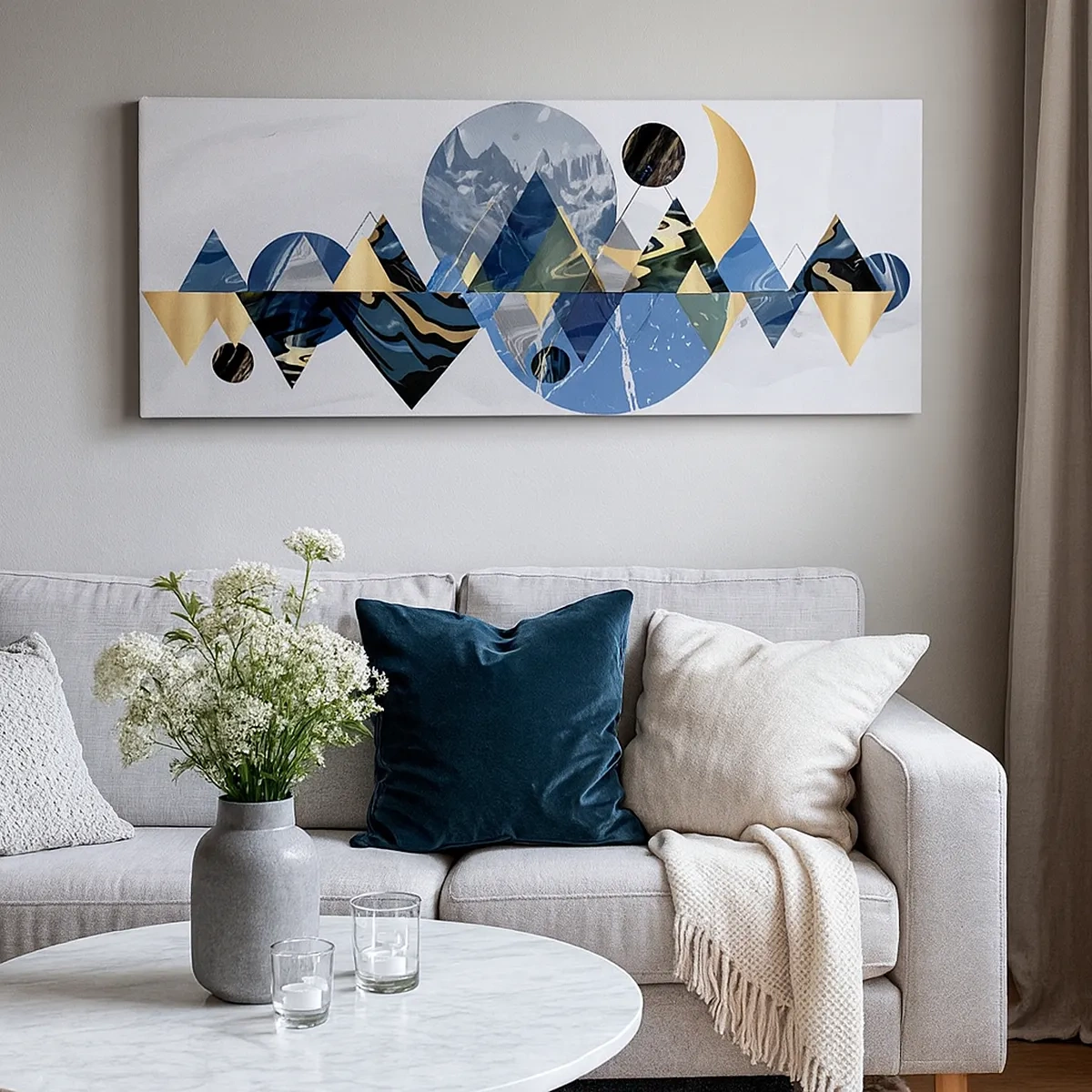 Obraz na plátne - Geometrická krajina - 30x30 cm