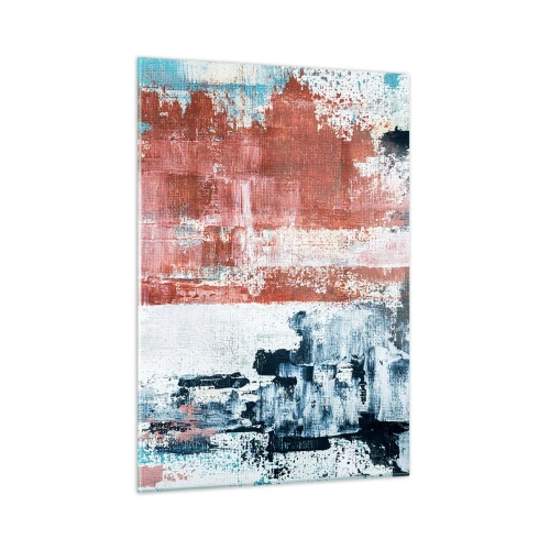 Obraz na skle - Abstraktné pol na pol - 50x70 cm