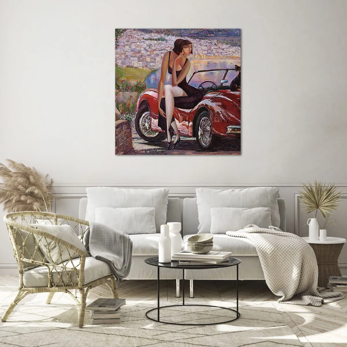 Obraz na skle - Leto? Len na Riviére - 40x40 cm