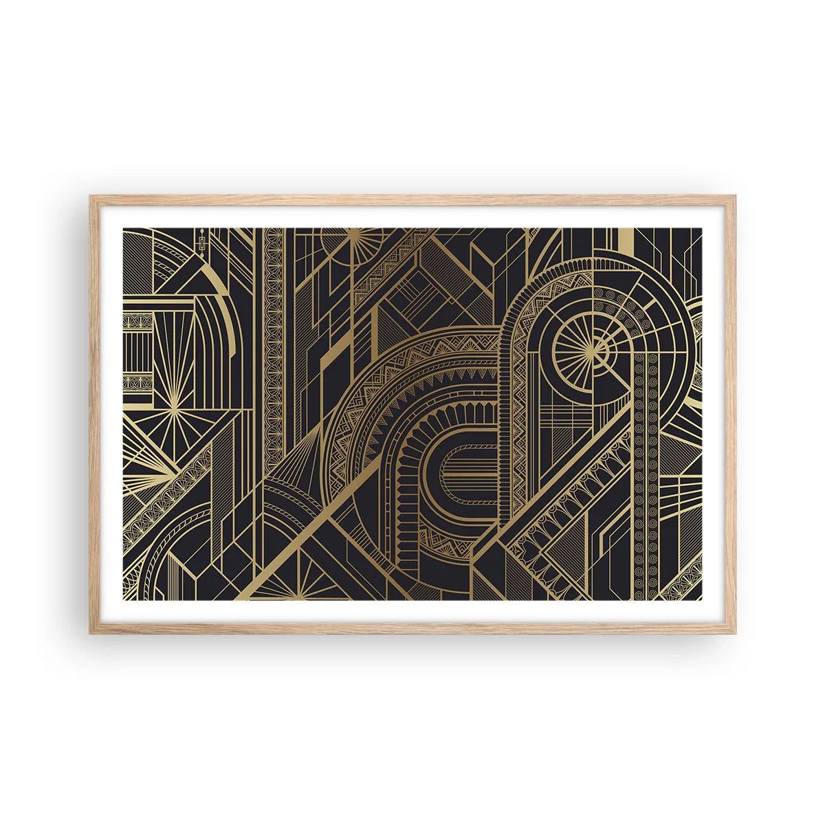 Plagát v ráme zo svetlého duba - Koncepty, nápady, plány - 91x61 cm