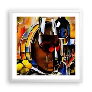 Plagát v bielom ráme - Aj svet dostáva farby - 50x50 cm