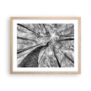 Plagát v ráme zo svetlého duba - Závod ku svetlu - 50x40 cm