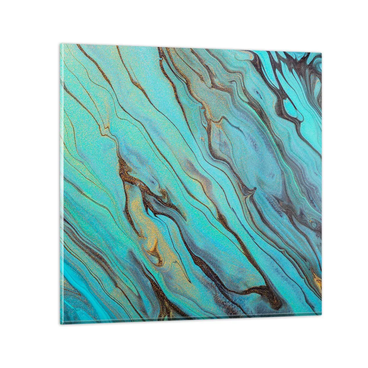 Obraz na skle - Tyrkysový príliv - 40x40 cm