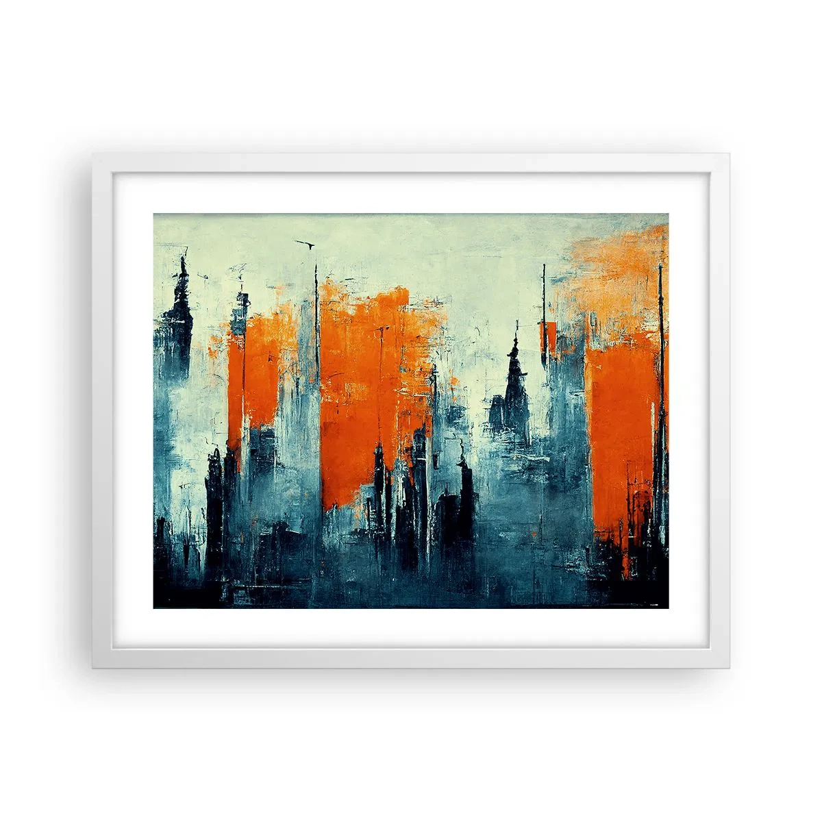 Plagát v bielom ráme - Moderná krajina - 50x40 cm