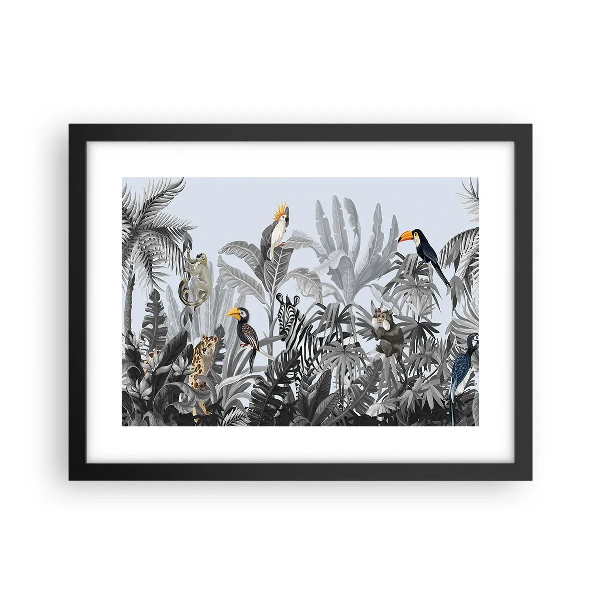 Plagát v čiernom ráme - Africká rozprávka - 40x30 cm