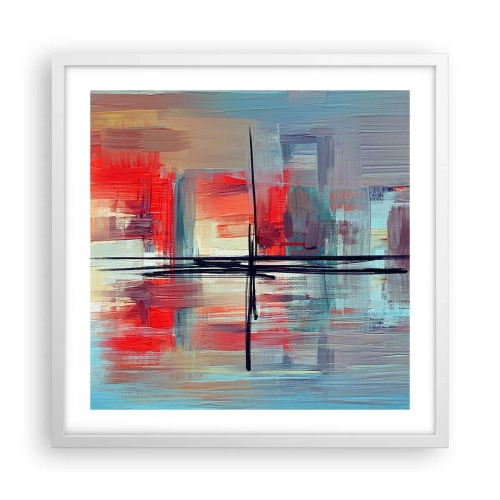 Plagát v bielom ráme - Krajina v neznámej dimenzii - 50x50 cm