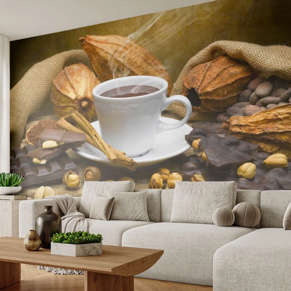 Fototapeta Premium Sand - Pre hľadajúcich vzrušenie - Gastronómia, Čokoláda, Káva - 100x70 cm