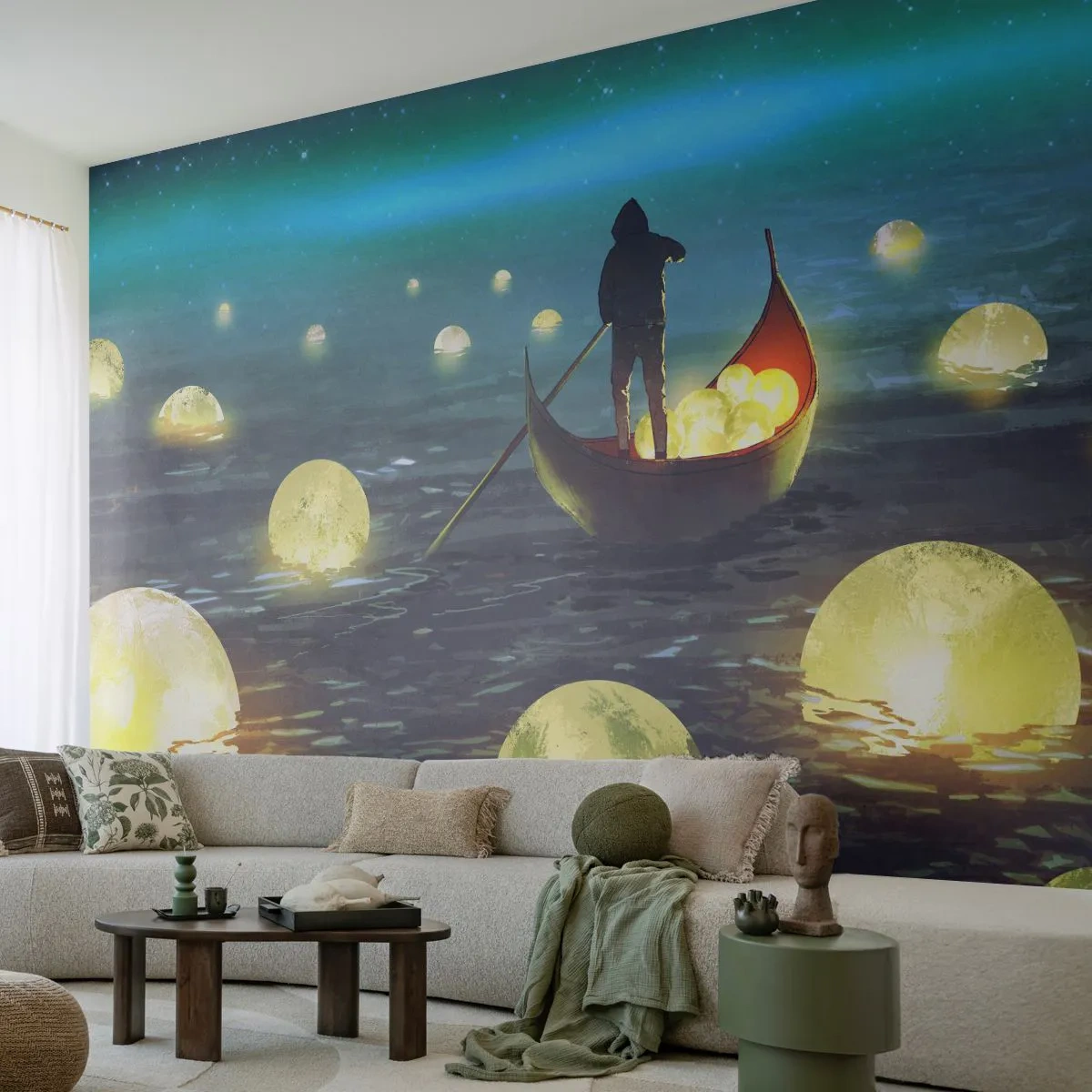 Fototapeta Premium Sand - Veci, o ktorých sa filozofom nezdá - Abstrakcia, Fantázia, čln - 200x140 cm