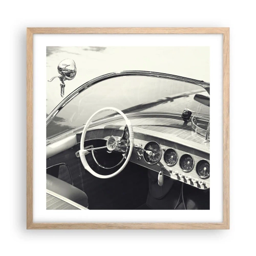 Plagát v ráme zo svetlého duba - Počasie pre bohatých - 50x50 cm