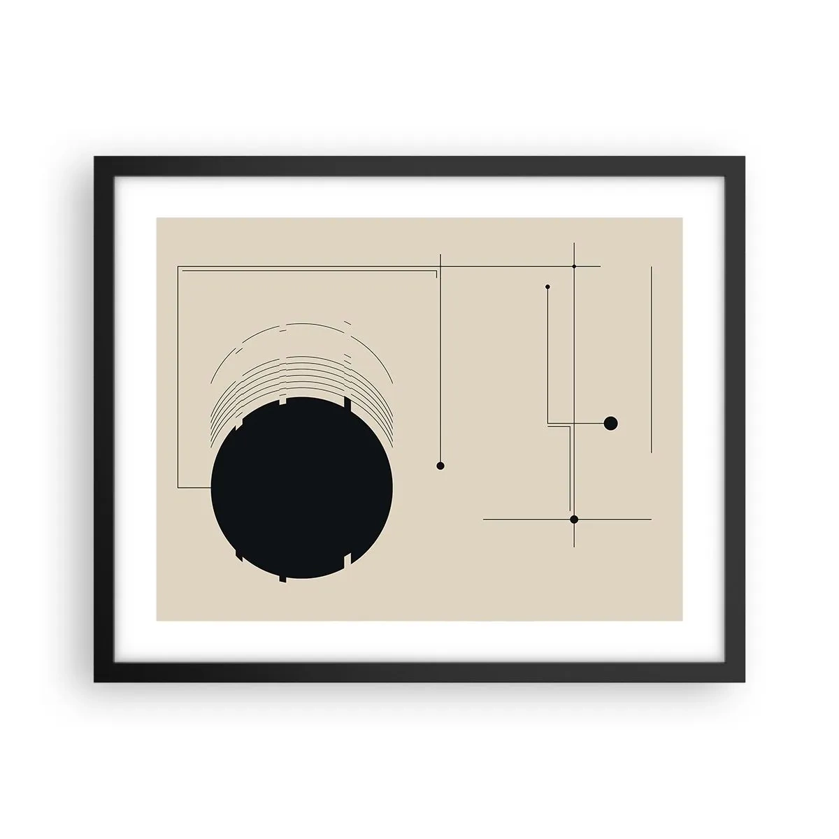 Plagát v čiernom ráme - Pružná a dynamická kompozícia - 50x40 cm