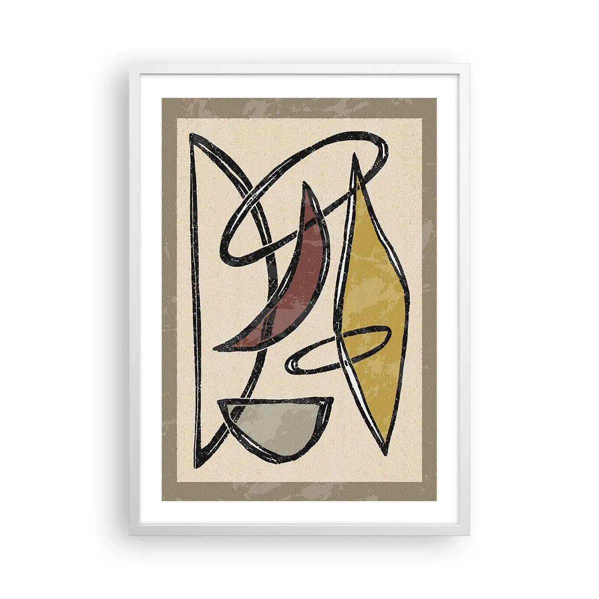 Plagát v bielom ráme - Zvisle a vodorovne - 50x70 cm