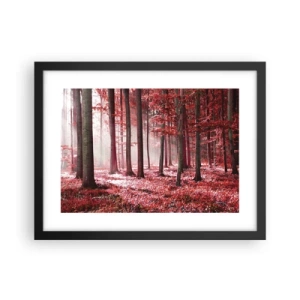 Plagát v čiernom ráme - Červená je rovnako krásna - 40x30 cm