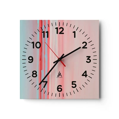 Nástenné hodiny - Abstrakcia za úsvitu - 30x30 cm