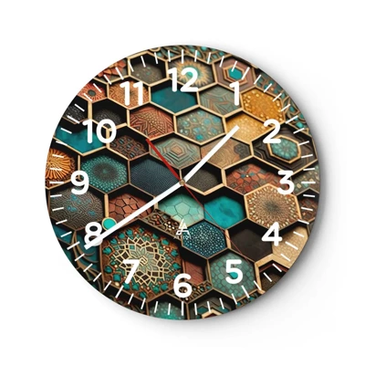 Nástenné hodiny - Arabské ornamenty – variácia - 30x30 cm