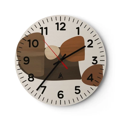 Nástenné hodiny - Bronzová kompozícia - 40x40 cm