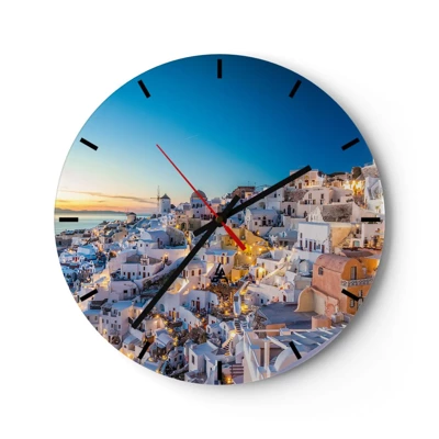 Nástenné hodiny - Esencia Grécka - 40x40 cm