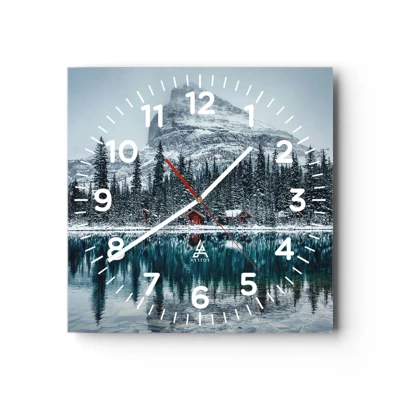 Nástenné hodiny - Kanadské útočisko - 30x30 cm