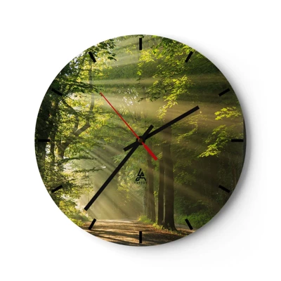 Nástenné hodiny - Lesný okamih - 30x30 cm