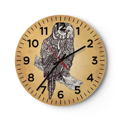 Nástenné hodiny - Majstrovské ornamenty múdrosti - 40x40 cm