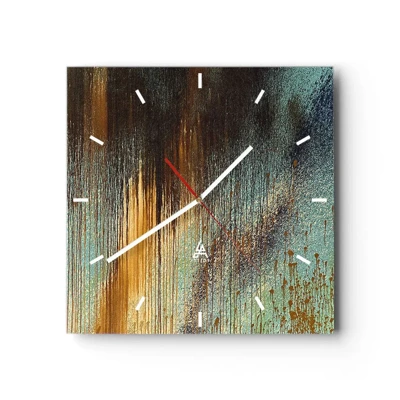 Nástenné hodiny - Nenáhodná farebná kompozícia - 30x30 cm