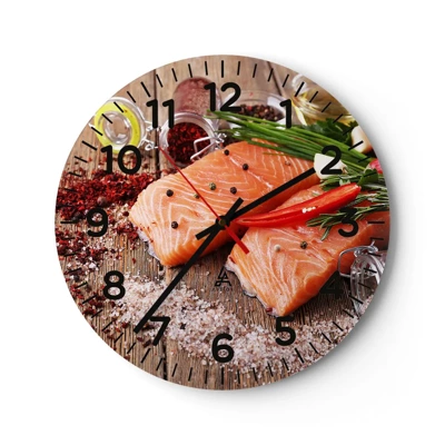Nástenné hodiny - Nórske dobrodružstvo v kuchyni - 30x30 cm
