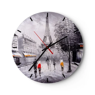 Nástenné hodiny - Parížska prechádzka - 40x40 cm