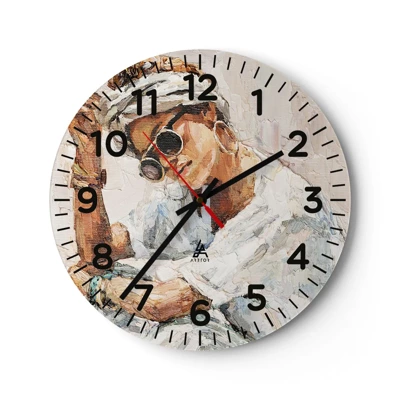 Nástenné hodiny - Portrét v plnom slnku - 30x30 cm