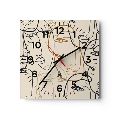 Nástenné hodiny - Portrét znásobený - 30x30 cm