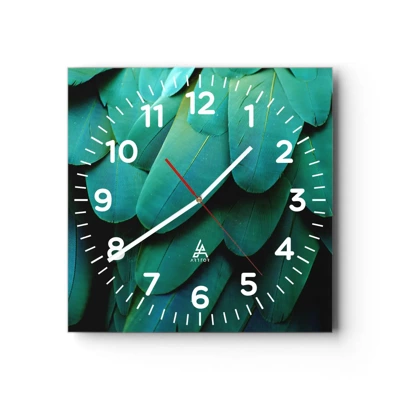 Nástenné hodiny - Presnosť papagájovej povahy - 40x40 cm
