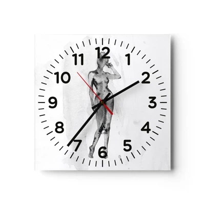 Nástenné hodiny - Štúdia o ideáli ženskosti - 30x30 cm