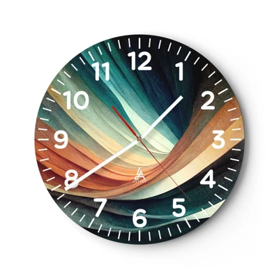 Nástenné hodiny - Utkané z farieb - 40x40 cm