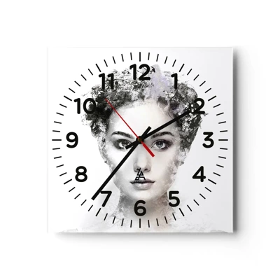 Nástenné hodiny - Veľmi štýlový portrét - 30x30 cm