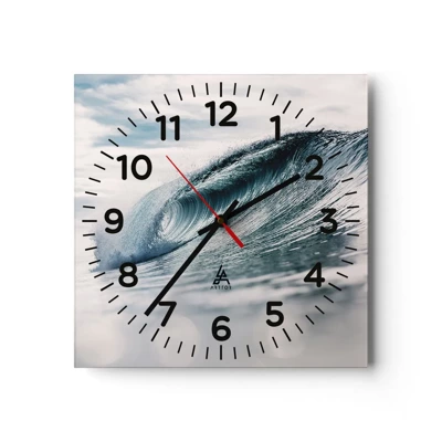 Nástenné hodiny - Vodná špička - 30x30 cm