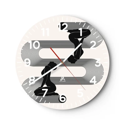Nástenné hodiny - Zmyselná symetria - 40x40 cm