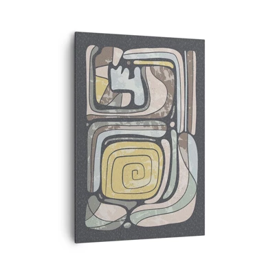 Obraz na plátne - Abstrakcia v predkolumbovskom duchu - 70x100 cm