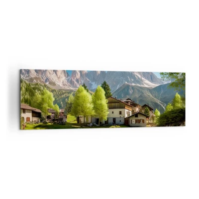 Obraz na plátne - Alpská idyla - 160x50 cm