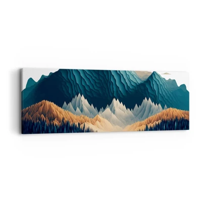 Obraz na plátne - Dokonalá horská krajina - 90x30 cm