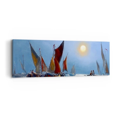 Obraz na plátne - Nočný rybolov - 90x30 cm