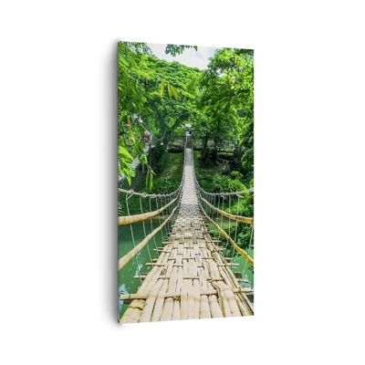 Obraz na plátne - Opičí most nad zeleňou - 65x120 cm