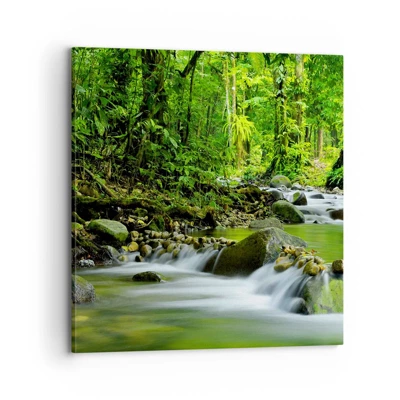 Obraz na plátne - Plávať morom zelene - 70x70 cm