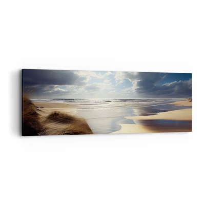 Obraz na plátne - Pláž, divoká pláž - 90x30 cm