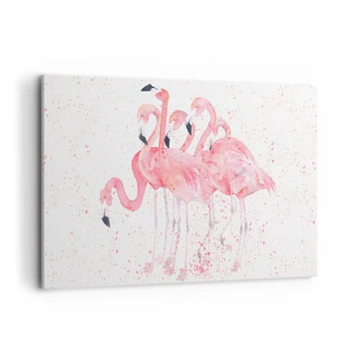 Obraz na plátne - Ružový ansámbl - 120x80 cm