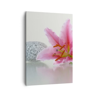 Obraz na plátne - Štúdia v ružovej, šedej a bielej - 50x70 cm