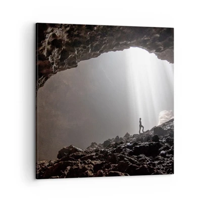 Obraz na plátne - Svetelná jaskyňa - 50x50 cm